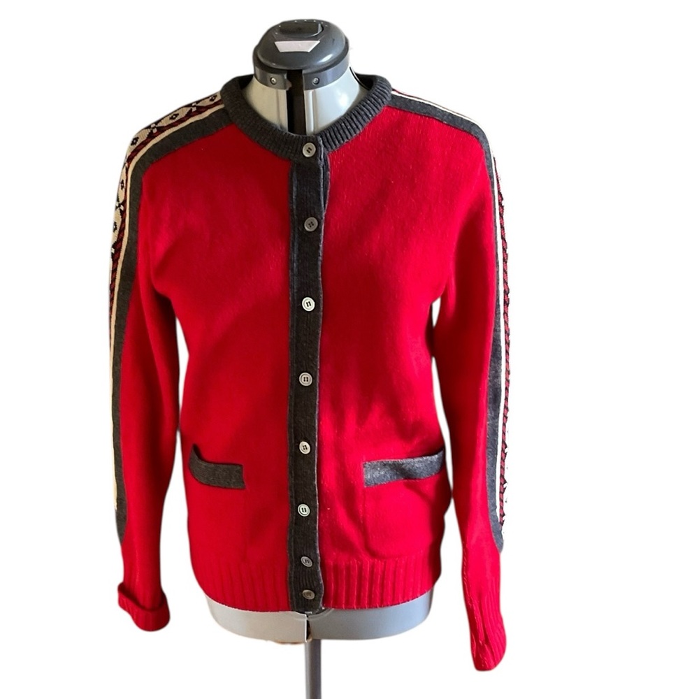 Vintage Catalina Inc zephyr wool red cardigan